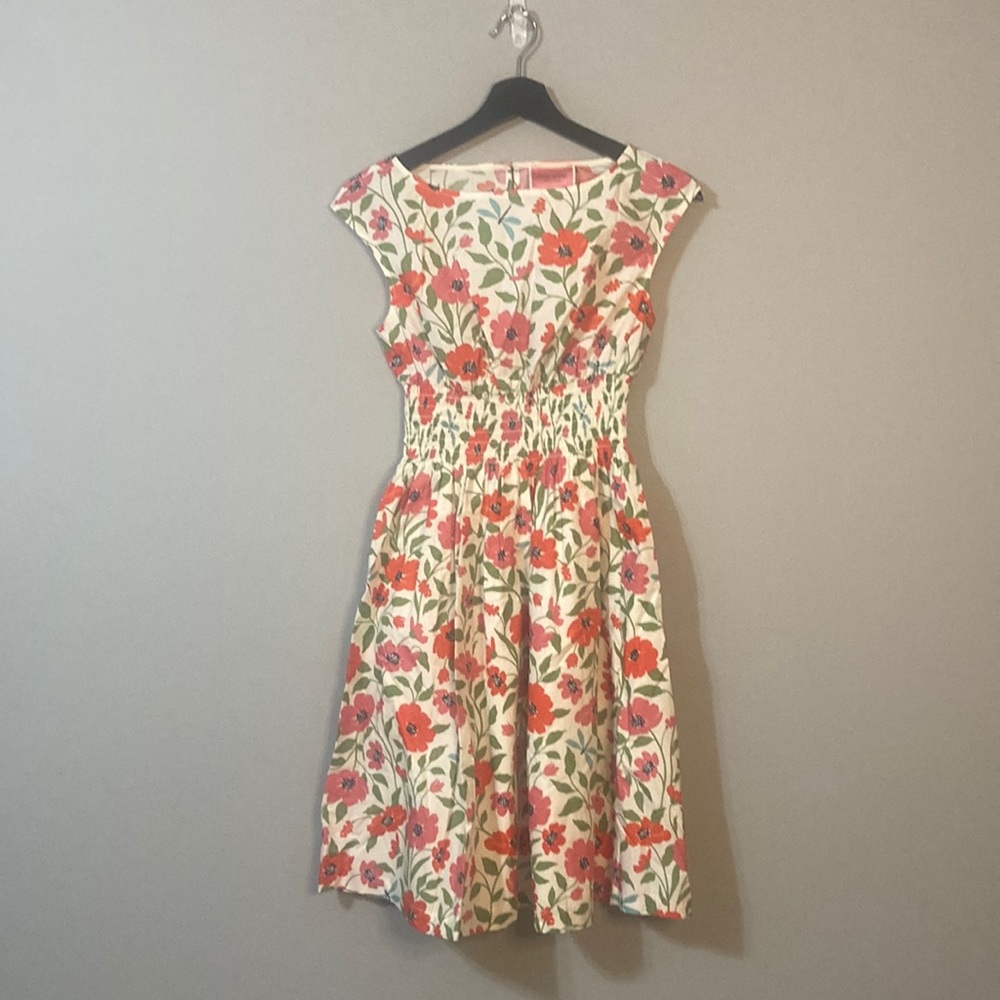 Kate Spade cap sleeve floral bloom dress.